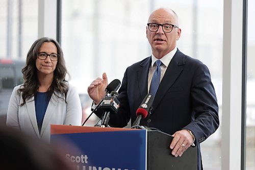 Ruth Bonneville / Free Press
Local Mayors Volunteer presser
Scott Gillingham makes his first new commitment of the 2026 mayoral campaign; a plan to benefit Winnipeg volunteers and the organizations that rely on them on Friday at Sturgeon Heights Community Centre.
Ashley Seymour, Executive Director, Volunteer Manitoba (his right) and James Teichroew, President, Sturgeon Heights Community Centre, also spoke at the presser.
July 24th, 2026
