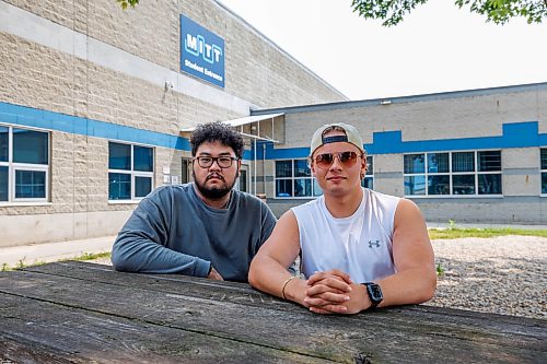 MIKE DEAL / FREE PRESS
Electrical Applications students Carl Cucio-Viagedor (left) and Kieran Smith (right) at the soon-to-be closed Manitoba Institute of Trades and Technology (MITT) are speaking out saying their education has essentially become an afterthought after the province decided to close the school back in January. More than 500 students are caught up in the transition and dozens of staff have either left the school or been laid off.
Reporter: Morgan Modjeski
260724 - Friday, July 24, 2026.