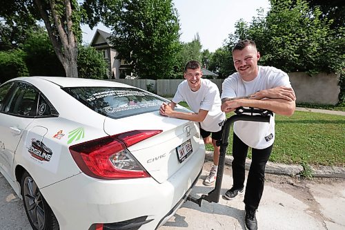 Ruth Bonneville / Free Press
Local Bike Theft
Photo of Thomas Clark (wearing shorts) and Valentin Duquenne, next to their bike carrier where their bikes were stolen from in Winnipeg Friday.
Story: Bicycles belonging to two New Brunswick men who are cycling across Canada for mental health awareness were stolen while they did a media interview in Winnipeg’s West End on Friday morning. Thomas Clark and Valentin Duquenne were devastated after the bikes went missing outside CBC Manitoba’s headquarters, but uplifted by an outpouring of support from Manitobans afterward. “When I walked out, Tom started running towards the car and then I saw the bikes were gone. We were pretty speechless,” Duquenne, 24, said. “It’s not great. We’re kind of stranded in Winnipeg without the tools that get us across the country.” Valued at $15,000 to $20,000, the bikes — Trek and Cannondale models — were mounted on the back of a support car that was parked on Young Street, just south of Portage Avenue, when the theft happened shortly before 8 a.m. They since have been blessed with thousands of dollars of support for their cause.
See story by Chris Kitching
July 24th, 2026