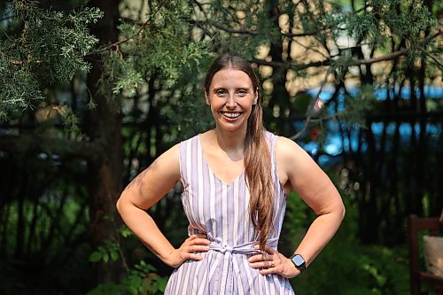 Brandon University co-operative education program coordinator Cora Dupuis sits in the historic Moreland Manor garden on Sunday afternoon. Dupuis, who has led the program for seven years, is seeking to become the Manitoba NDP candidate for Brandon West. (Abiola Odutola/The Brandon Sun)