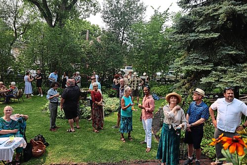 Attendees, who each paid $50, enjoy refreshments, live music and a guided look at the historic Moreland Manor, one of Brandon's most historically significant homes, during the Brandon General Museum and Archives' fundraiser on Sunday afternoon. (Photos by Abiola Odutola/The Brandon Sun
