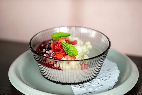 MIKAELA MACKENZIE / FREE PRESS
	
Pannacotta at Sottobraccio, a new Italian restaurant in Osborne Village, on Wednesday, July 22, 2026. 

For Eva story.
Free Press 2026