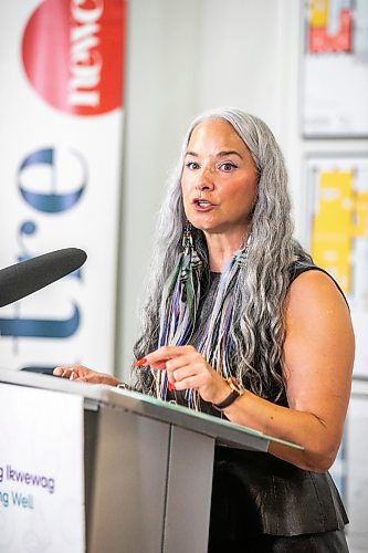 MIKAELA MACKENZIE / FREE PRESS
	
Families Minister Nahanni Fontaine announces new funding for the North End Women’s Centre on Monday, July 27, 2026. 

For Malak story.
Free Press 2026