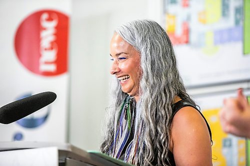 MIKAELA MACKENZIE / FREE PRESS
	
Families Minister Nahanni Fontaine announces new funding for the North End Women’s Centre on Monday, July 27, 2026. 

For Malak story.
Free Press 2026