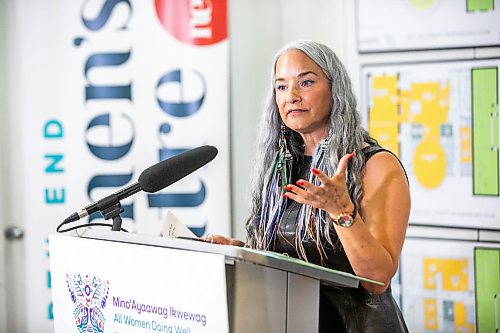 MIKAELA MACKENZIE / FREE PRESS
	
Families Minister Nahanni Fontaine announces new funding for the North End Women’s Centre on Monday, July 27, 2026. 

For Malak story.
Free Press 2026