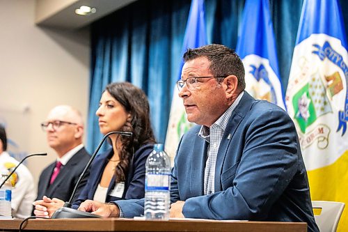 MIKAELA MACKENZIE / FREE PRESS
Winnipeg Police Service chief Gene Bowers speaks at the release of the Community Crisis Response report on Tuesday, July 28, 2026.
For Malak story.
Free Press 2026