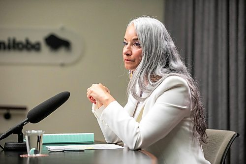 MIKAELA MACKENZIE / FREE PRESS
Families Minister Nahanni Fontaine speaks to the media about an external review of the Child and Family Services funding model at the Manitoba Legislative Building on Tuesday, July 28, 2026.
For Carol story.
Free Press 2026