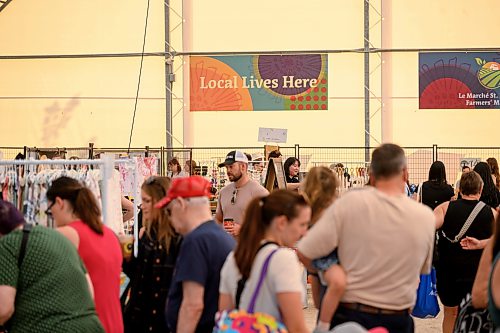 Mike Sudoma / Free Press
By 11am the market is bustling at peak business. Shoppers are shoulder to shoulder visiting different vendors inside of the shelter at the St Norbert Farmers Market Saturday morning
July 25, 2026