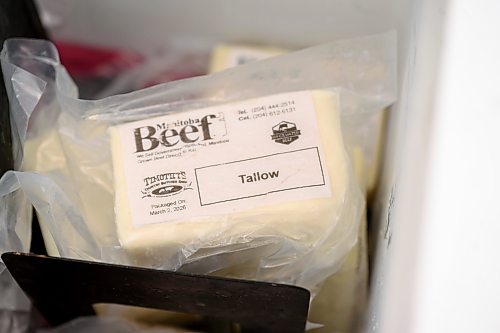 Mike Sudoma / Free Press
Chunks of Beef Tallow are on display in just one of Manitoba Beefs freezers at their booth Saturday Tallow has become an extremely popular ingredient in skin care products
July 25, 2026