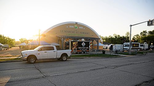 Mike Sudoma / Free Press
The sunrises behind the St Norbert Farmers Market building around 630am
July 25, 2026