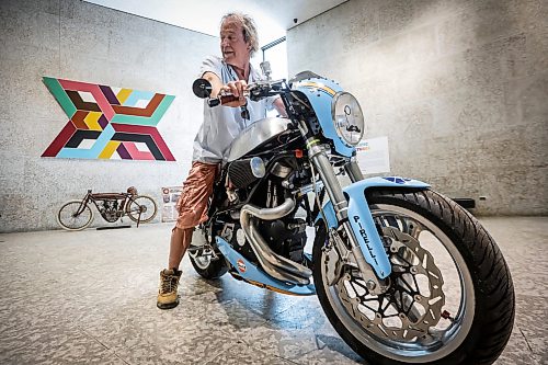 JOHN WOODS / FREE PRESS
Allen Hildebrand sets up his modified 1999 Buell X1 for a Motorcycle pop-up and MotoSocial at the Winnipeg Art Gallery Tuesday, July 28, 2026.
reporter: tiago