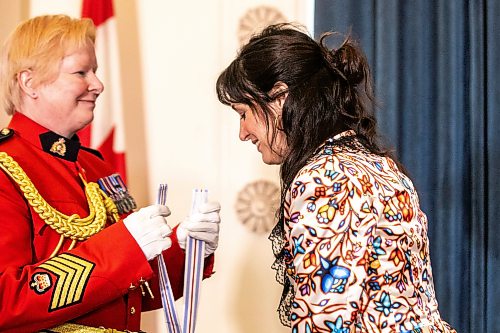 MIKAELA MACKENZIE / FREE PRESS
Chantal Kreviazuk recieves the Order of Manitoba at the Manitoba Legislative Building on Thursday, July 16, 2026.
For Morgan story.
Free Press 2026
