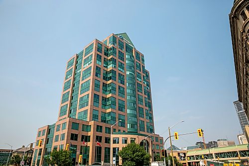 BROOK JONES/FREE PRESS
IG Wealth Management is relocating its headquarters from 447 Portage Ave. to 360 Main St. and putting its Portage Avenue building up for sale. Pictured: IG Wealth Management at 447 Portage Ave. in Winnipeg, Man., Wednesday, July 29, 2026.