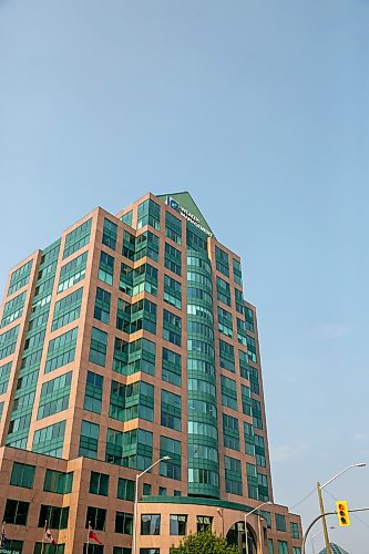 BROOK JONES/FREE PRESS
IG Wealth Management is relocating its headquarters from 447 Portage Ave. to 360 Main St. and putting its Portage Avenue building up for sale. Pictured: IG Wealth Management at 447 Portage Ave. in Winnipeg, Man., Wednesday, July 29, 2026.