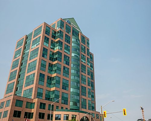 BROOK JONES/FREE PRESS
IG Wealth Management is relocating its headquarters from 447 Portage Ave. to 360 Main St. and putting its Portage Avenue building up for sale. Pictured: IG Wealth Management at 447 Portage Ave. in Winnipeg, Man., Wednesday, July 29, 2026.