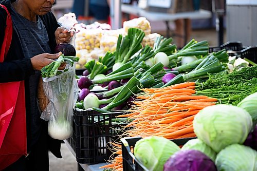Mike Sudoma / Free Press
A shopper browses through farm fresh produce at Reimers Gardens booth Saturday morning around 9am
July 25, 2026