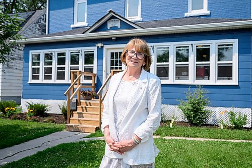 Mike Sudoma/Free Press
St Boniface Street Links Founder and Executive Director Marion Willis outside of Morberg House in St Boniface Wednesday afternoon
July 29, 2026