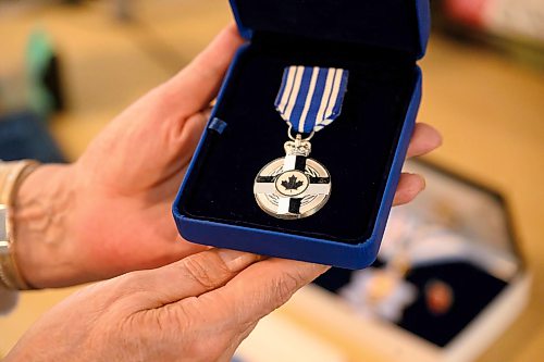Mike Sudoma/Free Press
St Boniface Street Links founder and executive director Marion Willis displays her Meritorious Service Civic Division Medal which she had received from the Governor General of Canada back in November of 2020
July 29, 2026