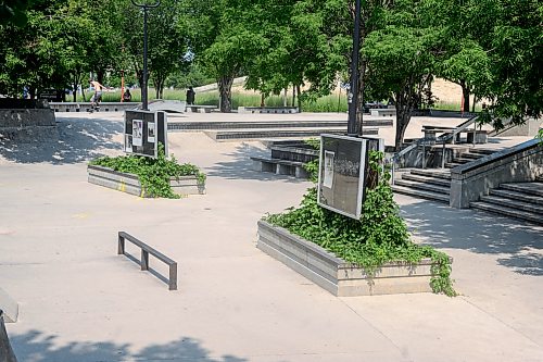 Mike Sudoma/Free Press
A smaller street section of larger obstacles including marble planter ledges and a flat rail
July 29, 2026