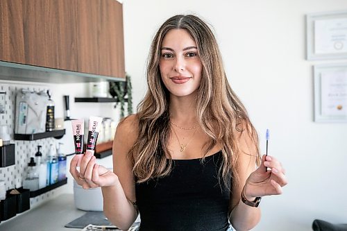 MIKAELA MACKENZIE / FREE PRESS
Miranda Eismendi, owner of Studio M Aesthetics in Charleswood, with lash lift tools on Friday, July 31, 2026. Her studio still doesn't have power, but sheճ still able to do some appointments for lashes because the procedure doesn't require machines or powered tools.
For Chris story.
Free Press 2026