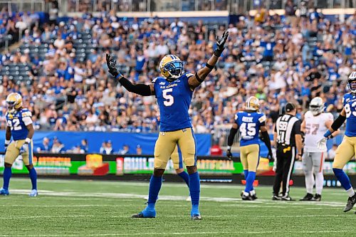 Mike Sudoma/Free Press
(For Taylor Allen Feature) Willie Jefferson celebrates a blocked pass with an air guitar dance during Thursday nights game against the BC Lions at Princess Auto Stadium
July 30, 2026


