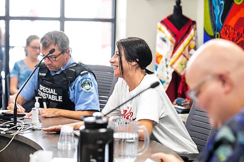 MIKAELA MACKENZIE / FREE PRESS
	
Sarah Cormier in court at Ga naa na ga da waa ba dang, the Kenora Justice Centre,  on Wednesday, July 29, 2026.

For Dan story.
Free Press 2026