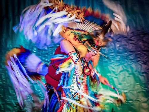 JOHN WOODS / FREE PRESS
Dancers perform at the First Nations Pavilion at the Convention Centre Sunday, August 2, 2026. 

reporter: stand-up