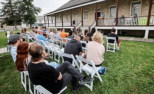 JOHN WOODS / FREE PRESS
Alan Sutherland speaks as people take in the Treaty 1 Commemoration Day at Lower Fort Garry Monday, August 3, 2026.
reporter: standup