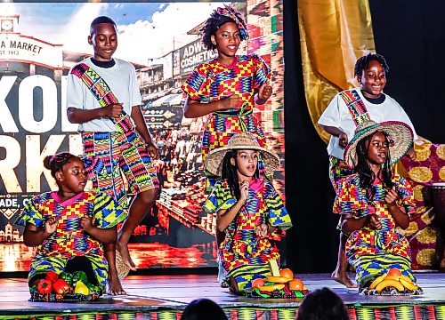 JOHN WOODS / FREE PRESS
Dancers perform at the Ghana Pavilion at the Notre Dame Recreation Centre Tuesday, August 4, 2026. Their costume were stolen and the community got together and made new ones.

reporter: chris