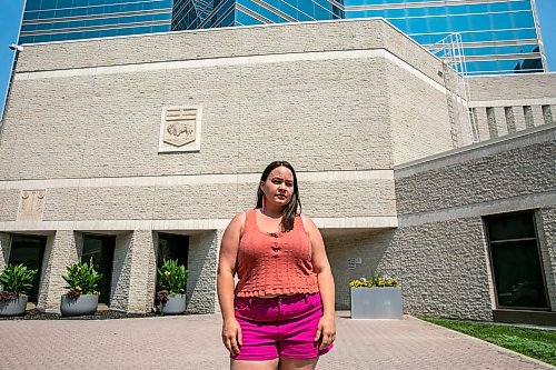 BROOK JONES/FREE PRESS
Lisa Bowden who is involved in prison justice work is pictured in front of the Remand Centre which is a pre-trial provincial detention centre located at 141 Kennedy St. in Winnipeg, Man., Wednesday, July 29, 2026.