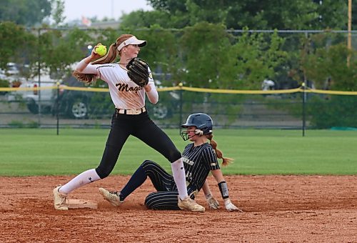 Kasia Baranyk's speed makes her a massive threat at or near the top of the Westman Magic batting order. (Perry Bergson/The Brandon Sun)