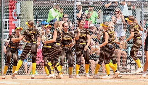 The Westman Magic begin play at the U17 western Canadian softball championship today in St. Albert, Alta. (Perry Bergson/The Brandon Sun)