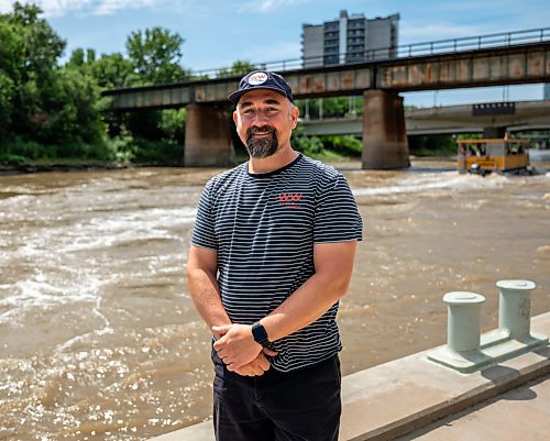 ROBERT LEE / FREE PRESS
Will Belford, co-owner of Winnipeg Waterways, poses at The Forks on Wednesday, August 5, 2026.