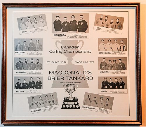 BORIS MINKEVICH / WINNIPEG FREE PRESS

SPORTS - Poster from the 1972 Canadian Curling Championship. Macdonald's Brier Tankard. Story on Orest Meleschuk, winner of the 1972 Brier. JASON BELL STORY March 6, 2017 170306