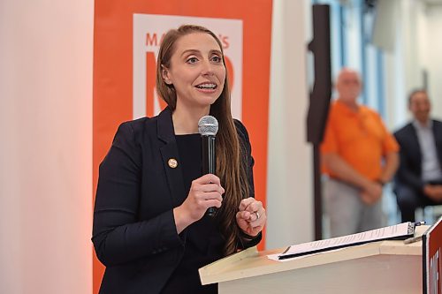 Newly named Brandon West NDP candidate Cora Dupuis after Dupuis’ nomination on Thursday evening. (Alex Lambert/The Brandon Sun)