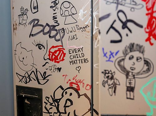 ROBERT LEE / FREE PRESS
The lockers at the Pitikwe Skatepark in downtown Winnipeg on Thursday, August 6, 2026.