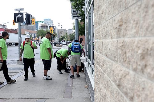Ruth Bonneville / Free Press
LOCAL - Main Street scenes after drug enforcement
Workers with DCSP (Winnipeg's Downtown Community Safety Partnership), respond to needs they see while on their walks through the Main Street area on Friday.
Reporters take walk along Main near Logan Ave., capturing what it’s like on the streets one day after the Winnipeg Police Service hold news conference on results of drug sweep last month.
Story on the mood of the community after June’s 10-day drug enforcement activities, and what are the next steps.
See story by Chris
Aug 7h,, 2026
