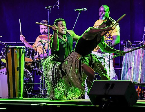 JOHN WOODS / FREE PRESS
People perform during the Brazilian pavilion at the convention centre Sunday, August 9, 2026.
reporter: standup