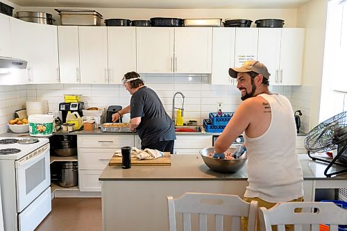 Mike Sudoma/Free Press
(Left to right) Ryan Krawicki and Eric Knoblauch prepare meals for the residents of Morberg House in St Boniface Wednesday afternoon
July 29, 2026


