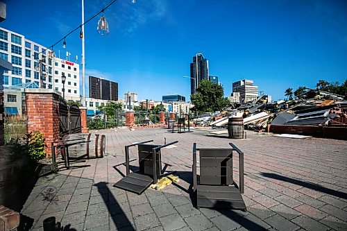 MIKAELA MACKENZIE / FREE PRESS
The site of a restaurant fire at 191 Main Street on Monday, Aug. 10, 2026.
For Nicole story.
Free Press 2026
