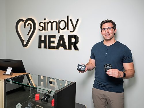 ROBERT LEE / FREE PRESS
Founder and owner Armando Di Lello is photographed at his new hearing clinic, SimplyHear on Tuesday, August 11, 2026. 