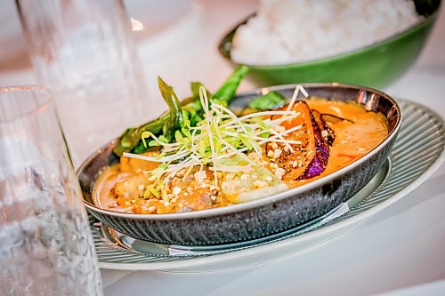JOHN WOODS / FREE PRESS
Kare Kare at House of Ma, a new Asian-fusion restaurant on Bannatyne  Tuesday, August 11, 2026. True Hospitality has opened a couple of new ventures on Bannatyne.

reporter: eva