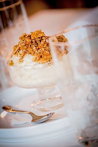 JOHN WOODS / FREE PRESS
Turon Pudding at House of Ma, a new Asian-fusion restaurant on Bannatyne Tuesday, August 11, 2026. True Hospitality has opened a couple of new ventures on Bannatyne.
reporter: eva
