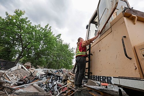 Ruth Bonneville / Free Press
NTERSECTION - crane operator
Photo of young, female crane operator, Harmony Guspodarchuk, during a recent shift at Western Scrap Metal.
Feature on Harmony, 29, the first female crane operator in Western Scrap's 70-year history. Harmony caught on at the company in 2022 as an office worker but when one of her male colleagues, a crane operator, announced his retirement three years ago, she literally stepped into the driver's seat, replacing him as one of those responsible for tossing scrap cars, fridges and air conditioners around the yard five days a week.
Shots of Harmony at the controls of one of two cranes she operates (one with a grapple, the other with a ginormous magnet)
Reporter: Dave Sanderson
For Sat Aug 15 Intersection
Aug 12th,, 2026