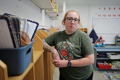 Ruth Bonneville / Free Press
local - DAYCARE GRANT
Photo of Lily Bartlett, a supervisor at Splash Child Care in facitly waiting for grant.
DAYCARE GRANT: A Winnipeg child-care provider is questioning why it hasn’t been given an operating grant by the province to open a North End daycare despite completing the licencing requirements to obtain one. Lily Bartlett, a supervisor at Splash Child Care, said the non-profit organization has been told it must operate the site without the grant. “An operating grant creates the subsidies needed to run a non-profit daycare,” Bartlett wrote to the Free Press. She said the grant pays educators’ wages, educational materials, and maintenance costs while subsidizing a majority of a family’s child-care fees, allowing families to only pay $10 a day per child. She accused the province of “stonewalling” the organization.
Story by ZOE,
Aug 12th,, 2026
