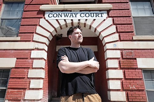 Ruth Bonneville / Free Press
local - rent increases
Photo of Aaron Pridham at 165 Kennedy for rent increase story.
Interview with residents of a building at 165 Kennedy going through above-guideline rent increases tomorrow. These residents are disabled and concerned about homelessness.
See story by Malak
Aug 12th,, 2026