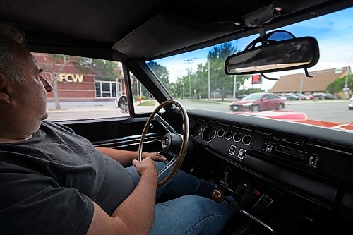 Mike Sudoma/Free Press
Muscle car enthusiast Robert Sudoma drives his 1969 Super Bee down Portage Ave during Sunday night cruise night
August 9, 2026