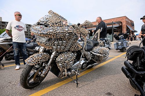 Mike Sudoma/Free Press
Over 5500 skulls decorate Wayne van Tassels aka Skullys motorcycle
August 9, 2026