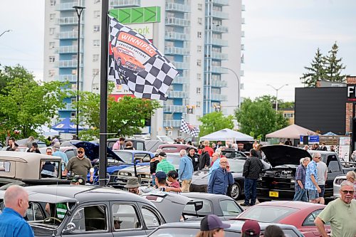 Mike Sudoma/Free Press
Attendees check out the huge variety of cars and motorcycles parked in the Finns Grant Park parking lot during the Winnipeg Cruising Culture car show Sunday night
August 9, 2026