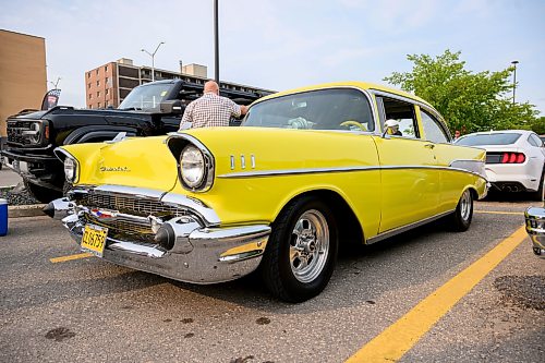 Mike Sudoma/Free Press
A bright yellow Chevrolet Bel-Air parked outside of Fionns Grant Park during the Winnipeg Cruise Culture carshow Sunday evening
August 9, 2026